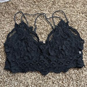 Free people black lace medium bralette.